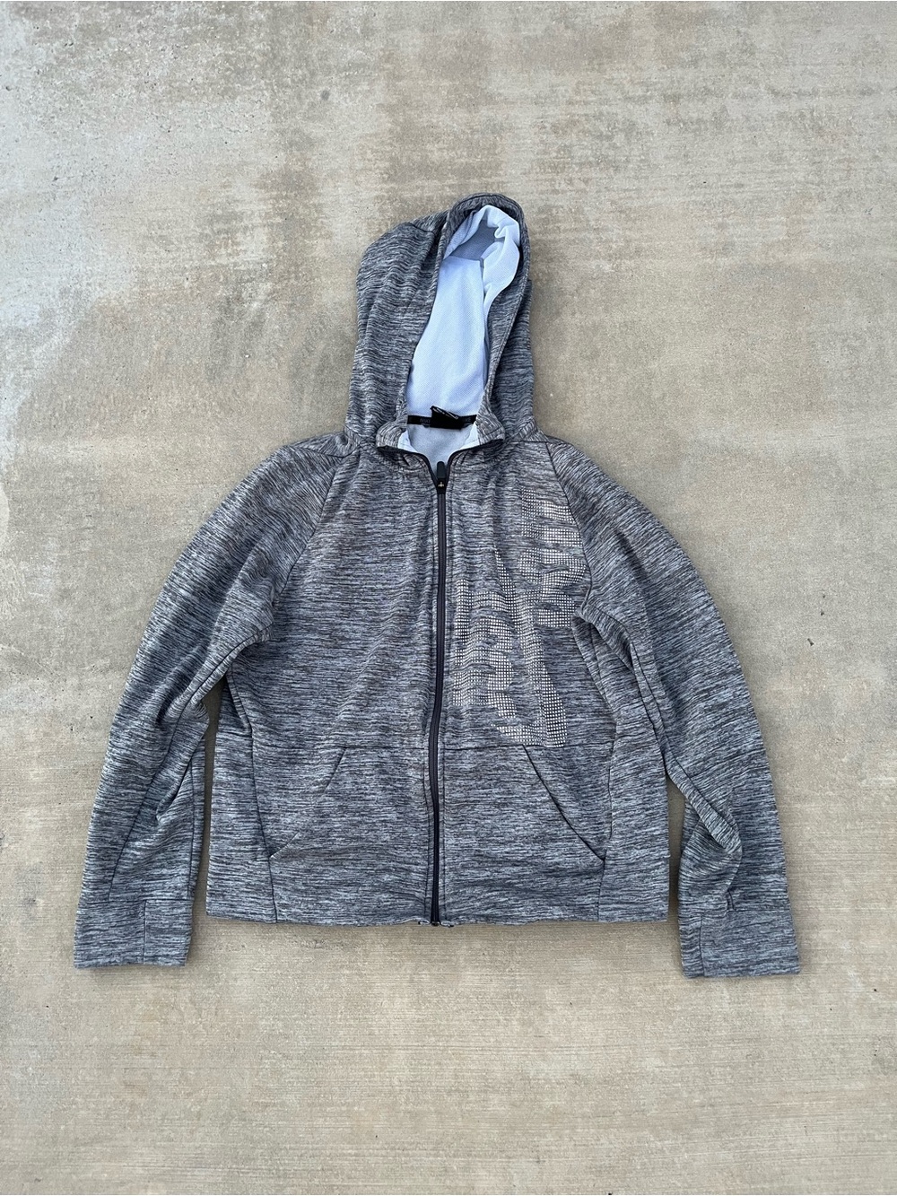 Nike Gray Dri-FIT Full-Zip Hoodie size Kids XL or women’s M